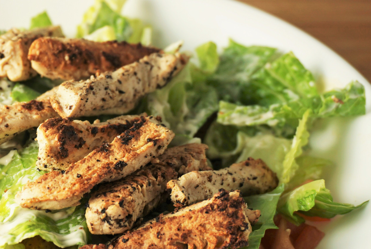 Vegan Chick'n Caesar Salad | Blooming Vegan